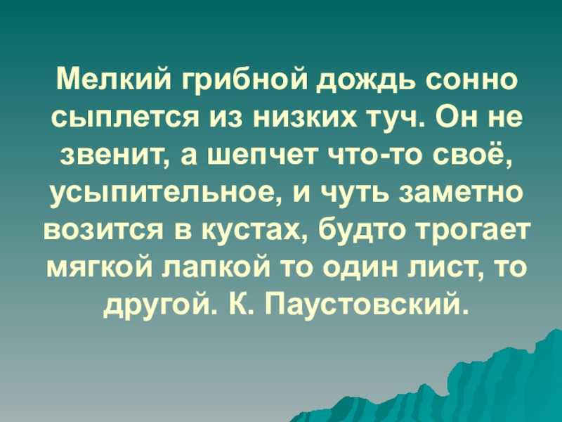 Читать «какие бывают дожди» онлайн (автор константин георгиевич паустовский)