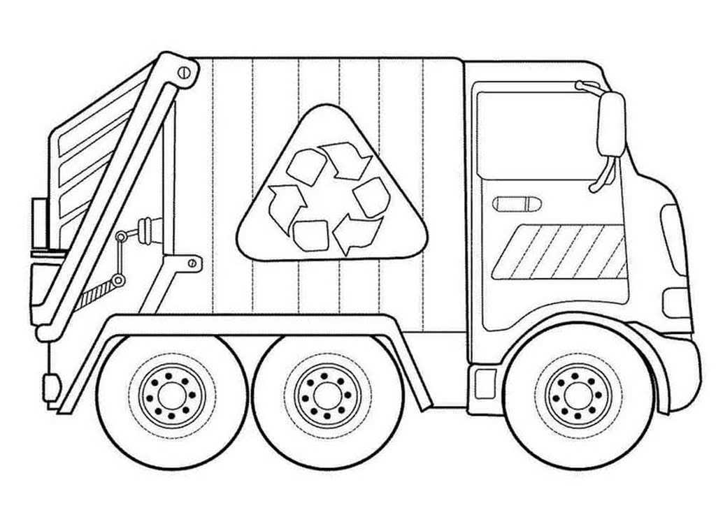 Раскраски Мусоровоз для детей 5-10 лет Раскраски городской транспорт и машины-помощники Разные виды мусоровозов для раскрашивания