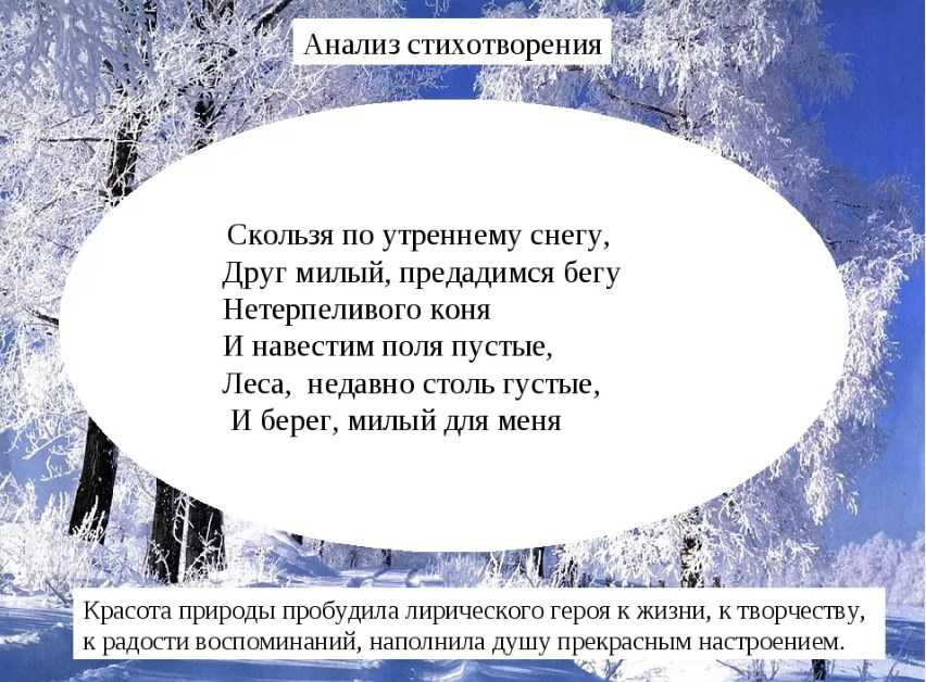 Анализ стихотворения а.с. пушкина «зимнее утро» | литерагуру