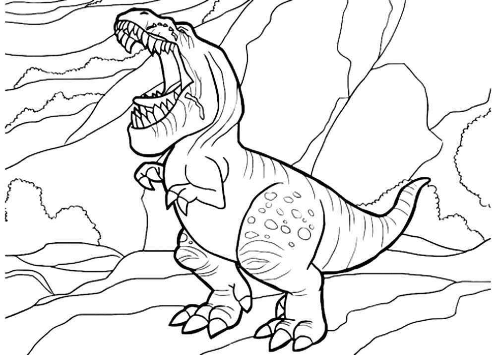 Раскраска динозавры — самые интересные картинки