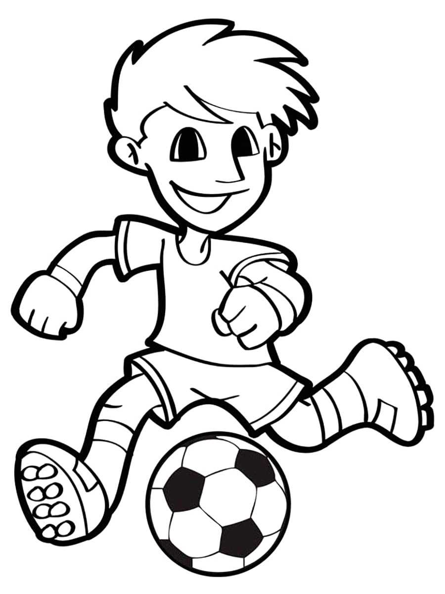 Раскраски Футбол Раскраски с детьми, играющими в футбол Раскраски с известными футболистами Раскраски для детей 5-10 лет