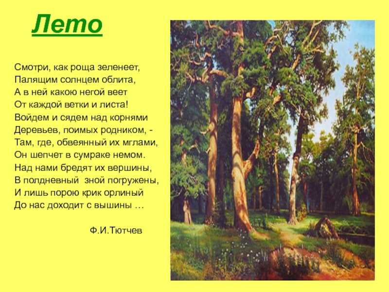 Ф. и. тютчев стихи о природе - литературный блог