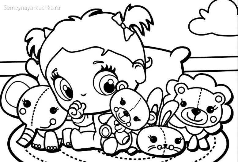 Раскраски Чаепитие Раскраски с девочками и пирожными Для детей 7-10 лет и старше Милые девочки с большими глазами, котик и сладости