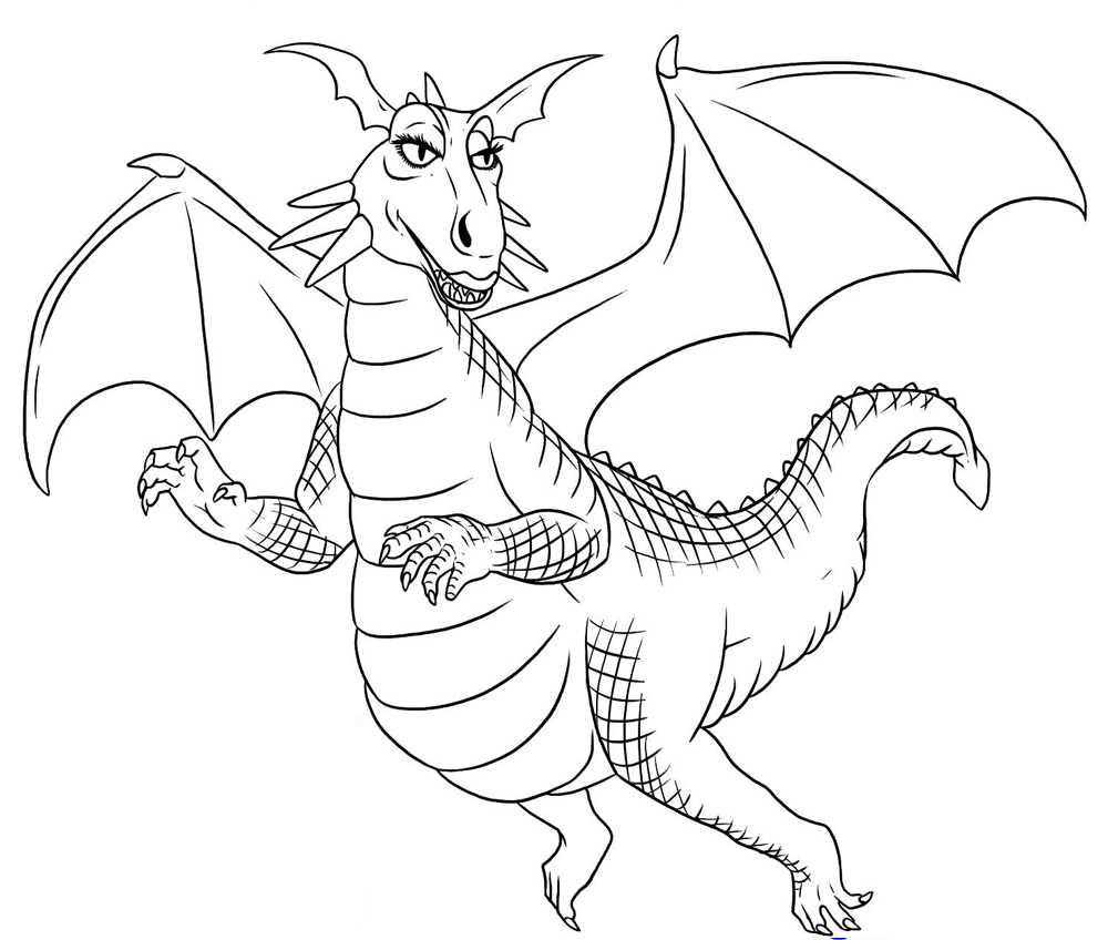 Раскраски драконов для детей - забавные сказочные драконы. раскраски для детей драконы распечатать бесплатно