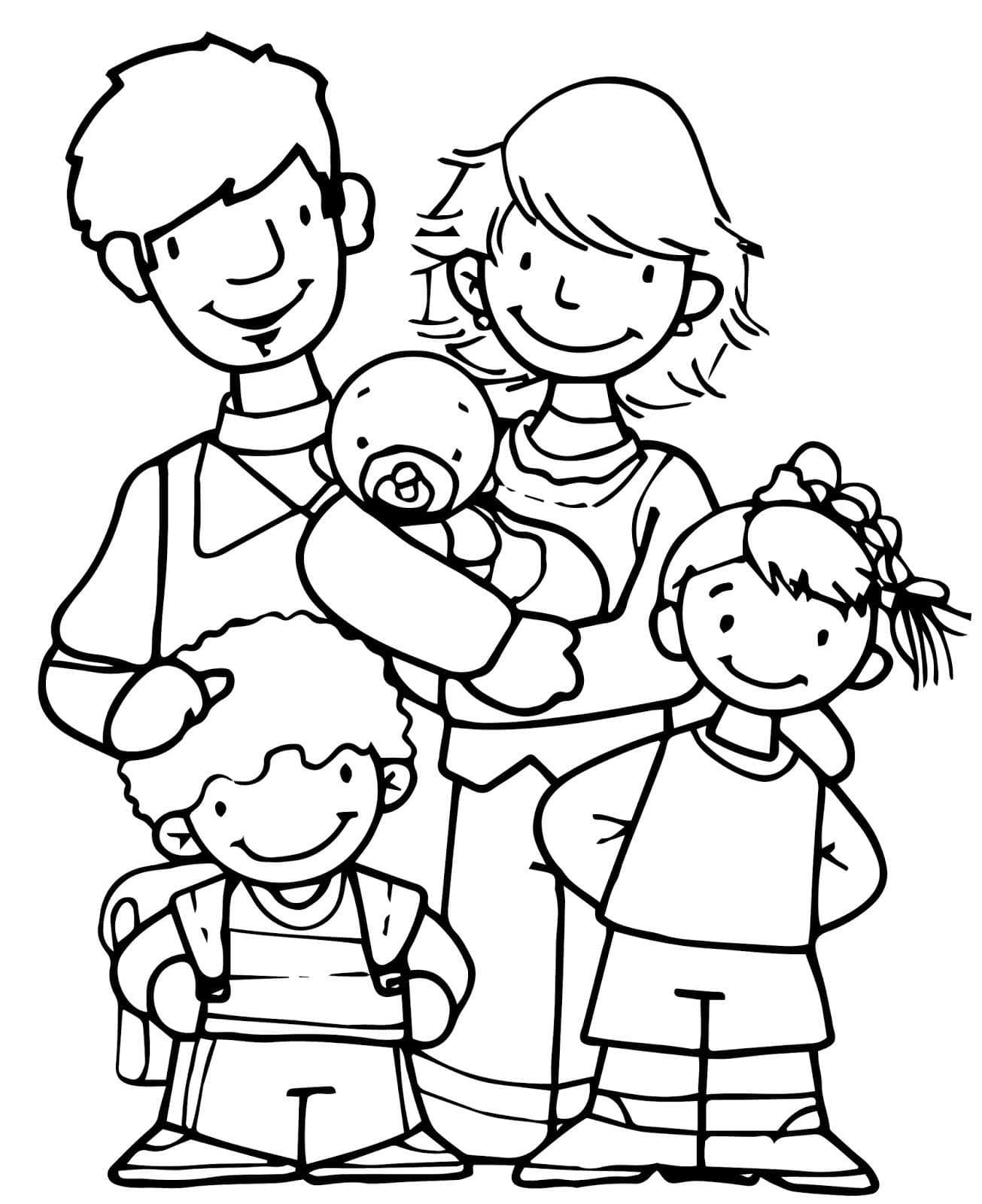 Раскраски Семья Раскраски про детей и родителей, бабушек и дедушек Раскраски про дружную и веселую семью, семейное дерево