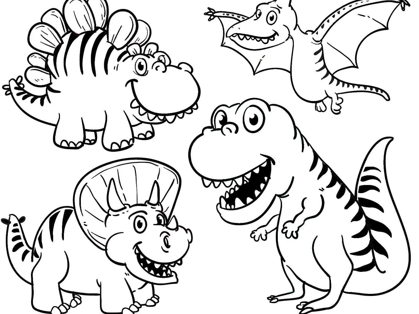 Раскраски динозавры для детей распечатать и скачать, картинки разукрашки динозавриков для мальчиков