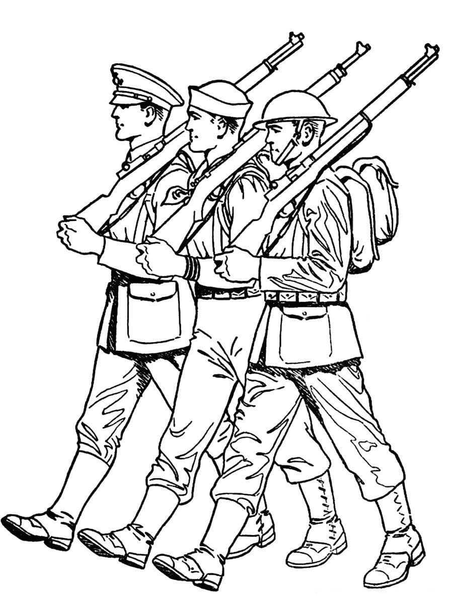 Раскраски Солдаты Раскраски с мультяшными солдатиками для малышей и настоящими солдатами в сражениях для детей постарше