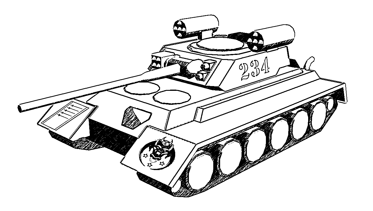Книжка раскраска для мальчиков – танки, скачать бесплатно
